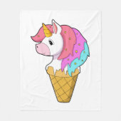 Unicorn met ijs fleece deken (Voorkant)