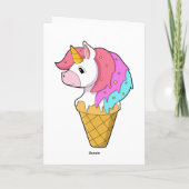 Unicorn met ijs kaart (Achterkant)