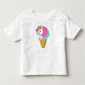 Unicorn met ijs kinder shirts (Voorkant)