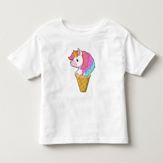 Unicorn met ijs kinder shirts (Voorkant)