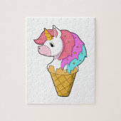 Unicorn met ijs legpuzzel (Verticaal)