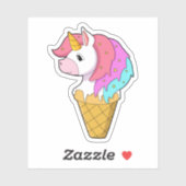Unicorn met ijs sticker (Vel)