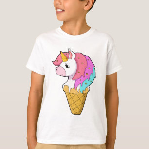 Unicorn met ijs t-shirt