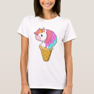Unicorn met ijs t-shirt