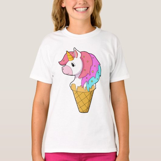 Unicorn met ijs t-shirt (Voorkant)