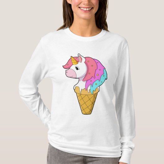 Unicorn met ijs t-shirt (Voorkant)