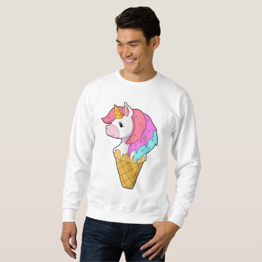 Unicorn met ijs trui (Voorkant volledig)
