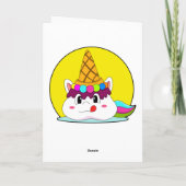 Unicorn met ijscrème kaart (Achterkant)