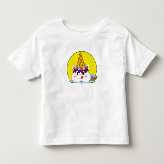 Unicorn met ijscrème kinder shirts (Voorkant)