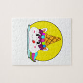 Unicorn met ijscrème legpuzzel (Horizontaal)