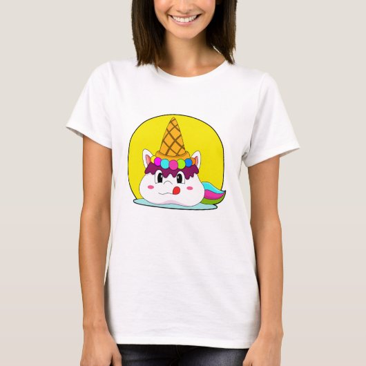 Unicorn met ijscrème t-shirt (Voorkant)