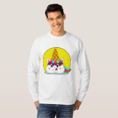 Unicorn met ijscrème t-shirt (Voorkant volledig)