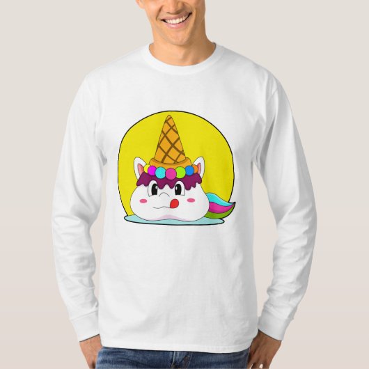 Unicorn met ijscrème t-shirt (Voorkant)