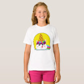 Unicorn met ijscrème t-shirt (Voorkant volledig)
