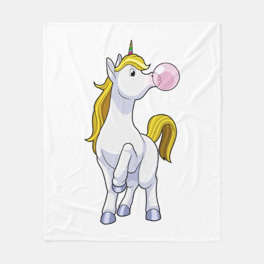 Unicorn met kauwgom fleece deken (Voorkant)