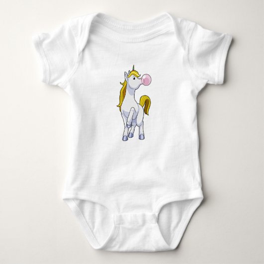 Unicorn met kauwgom romper (Voorkant)