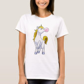 Unicorn met kauwgom t-shirt (Voorkant)
