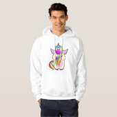 Unicorn met kleurrijke stoelen hoodie (Voorkant volledig)