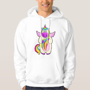 Unicorn met kleurrijke stoelen hoodie