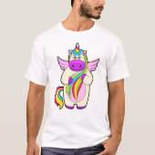 Unicorn met kleurrijke stoelen t-shirt (Voorkant)