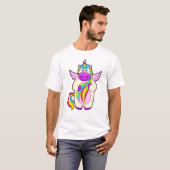 Unicorn met kleurrijke stoelen t-shirt (Voorkant volledig)
