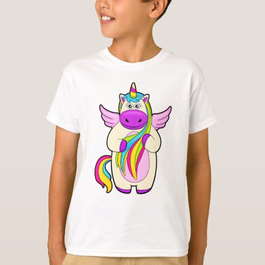 Unicorn met kleurrijke stoelen t-shirt (Voorkant)