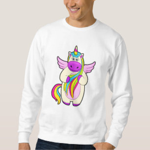 Unicorn met kleurrijke stoelen trui