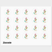 Unicorn met Lollipop Ronde Sticker (Vel)