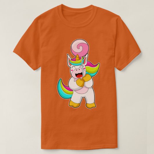 Unicorn met Lollipop T-shirt (Design voorkant)