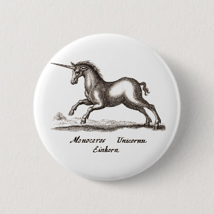 unicorn met magische tekening ronde button 5,7 cm