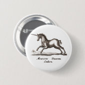 unicorn met magische tekening ronde button 5,7 cm (Voorkant /achterkant)