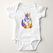 Unicorn met melkfles romper (Voorkant)