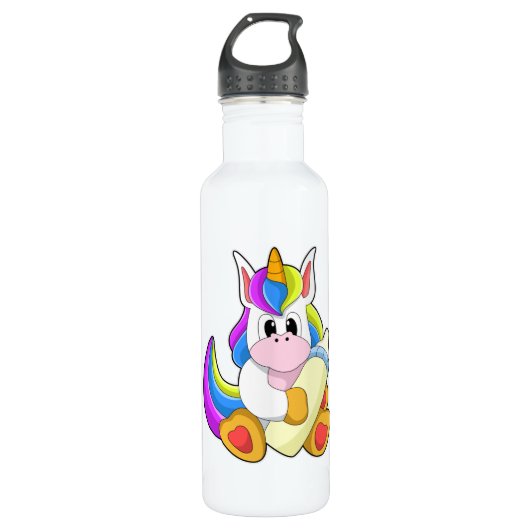 Unicorn met melkfles waterfles  (Voorkant)