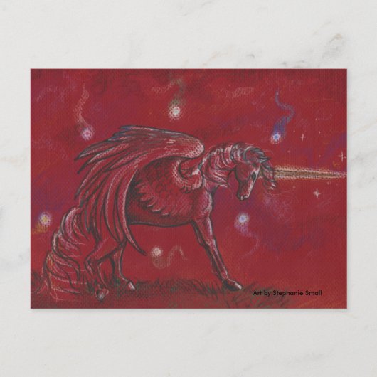 Unicorn met Orbs Briefkaart (Voorkant)
