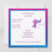 Unicorn met Rainbow Mane Happy Birthday Kaart (Achterkant)