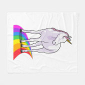 Unicorn met regenboog fleece deken (Voorkant (Horizontaal))