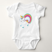 Unicorn met regenboog romper (Voorkant)