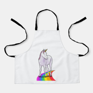 Unicorn met regenboog schort