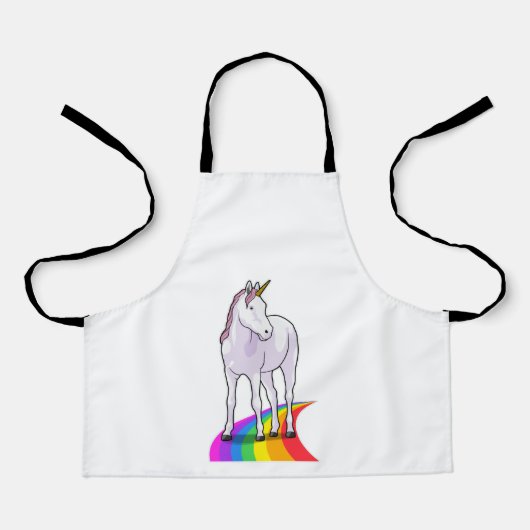 Unicorn met regenboog schort (Voorkant)