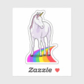 Unicorn met regenboog sticker (Vel)