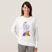 Unicorn met regenboog t-shirt (Voorkant volledig)