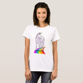 Unicorn met regenboog t-shirt (Voorkant volledig)
