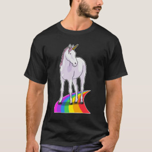 Unicorn met regenboog t-shirt