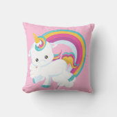 Unicorn met regenboogBaby Kussen (Voorkant)