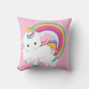 Unicorn met regenboogBaby Kussen