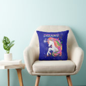 Unicorn met regenboogmane, fantasiekunst. kussen (Stoel)