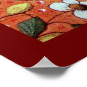 UNICORN MET RODE BLAUWE STROOMMOTIS POSTER (Hoek)