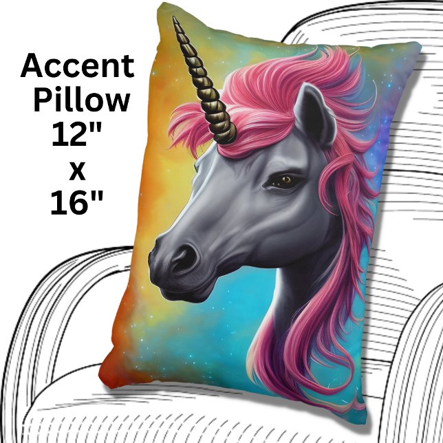 Unicorn met roze mane accent kussen (Creator heeft geüpload)