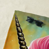 Unicorn met Roze Mane Beach Towel Strandlaken (In situ)