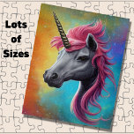 Unicorn met roze Mane Jigzaag Legpuzzel<br><div class="desc">Unicorn met Roze Mane - zie dit ontwerp op andere producten in mijn winkel</div>